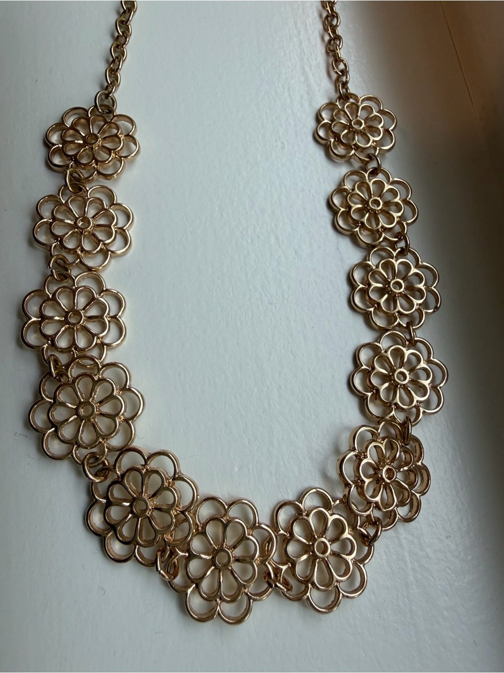 Gold Floral Statement Necklace